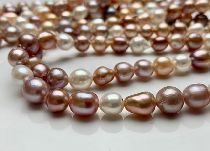 8 mm AAA Rare Mixed Natural White Mauve Pink Baroque Edison Pearl Genuine Top Quality Natural Edison Pearl With Iridescent Color #1820
