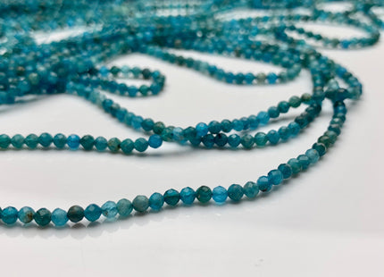 3 mm AAA Micro Faceted Round Apatite Gemstone Beads Top Quality Blue Apatite Faceted Gemstone Loose Beads #2342