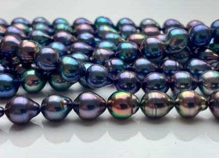 6-7x8 mm AAA Rainbow Peacock Edison Baroque Freshwater Pearl Tear Drop Shape Beads Genuine High Luster Top Quality Edison Pearls #P1634