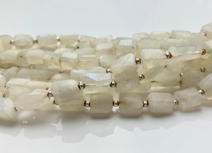 6-15 mm Natural Faceted Prism Cut Rainbow Moonstone Gemstone Beads Genuine Natural Faceted Nugget Moonstone Beads 8 inches Strand #3729