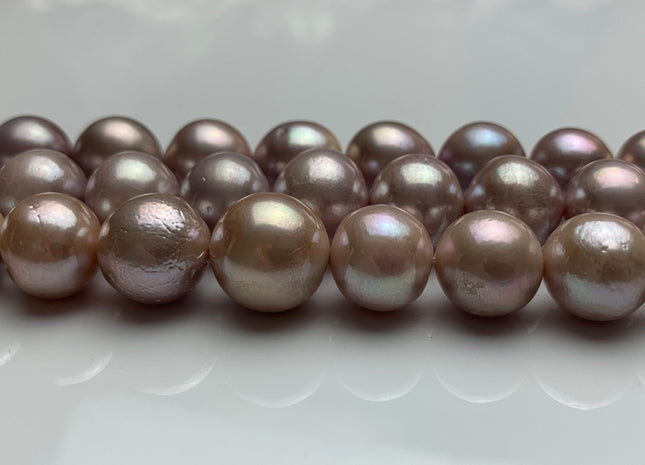 12-14mm AAA Limited Edition Natural Mauve Pink Graduated Baroque/Edison Freshwater Pearl High Luster Genuine Baroque Freshwater Pearl #1054