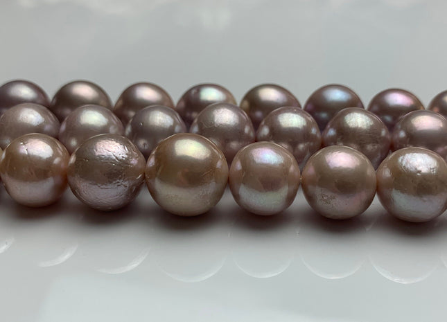 12-14mm AAA Limited Edition Natural Mauve Pink Graduated Baroque/Edison Freshwater Pearl High Luster Genuine Baroque Freshwater Pearl #1054