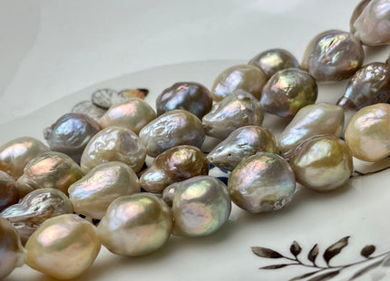 13x16 mm Natural Pink Color Baroque Freshwater Pearl Beads B Grade Genuine Baroque Pearls Natural Pink Color Freshwater Pearl Beads #1155