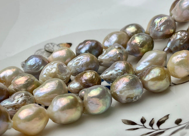 13x16 mm Natural Pink Color Baroque Freshwater Pearl Beads B Grade Genuine Baroque Pearls Natural Pink Color Freshwater Pearl Beads #1155