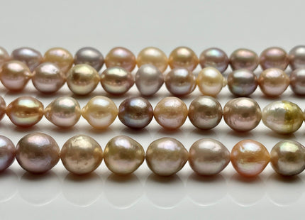 9-11 mm AA Rare Mixed Natural Mauve Pink Baroque Edison Pearls Genuine High Luster Natural Mixed Pink Edison Pearl #P2216