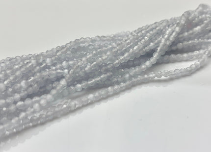 BEST DEAL 2 mm AAA Faceted Round Tiny Cat Eye Gemstone Bead Genuine Cat Eye Loose Bead 15.5 Inches Strand #2556