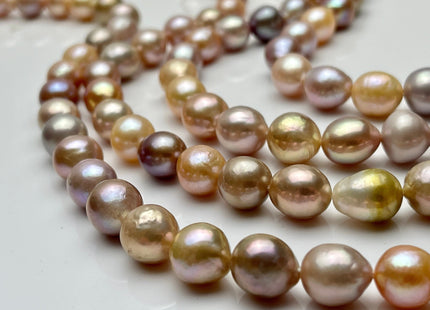 9-11 mm AA Rare Mixed Natural Mauve Pink Baroque Edison Pearls Genuine High Luster Natural Mixed Pink Edison Pearl #P2216