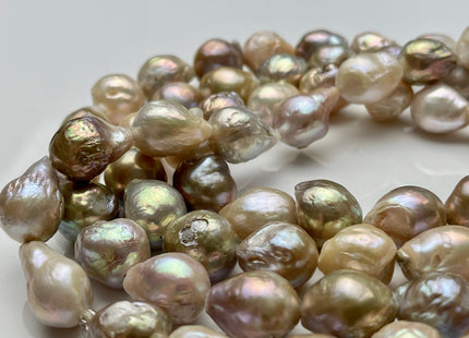13x16 mm Natural Pink Color Baroque Freshwater Pearl Beads B Grade Genuine Baroque Pearls Natural Pink Color Freshwater Pearl Beads #1155