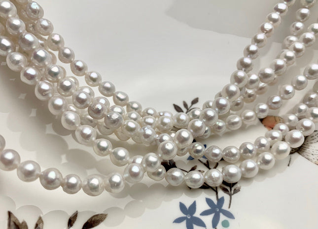 5-6x6-7 mm AAA Natural White High Luster Baby Edison Baroque Freshwater Pearl Beads Genuine Tear Drop Shape Small Edison Pearls #P1820