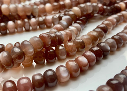 8mm 9mm 10mm Natural AAA Coffee Moonstone Beads Smooth Rondelle Top Quality Coffee Moonstone Beads 8 inches Strand #3734
