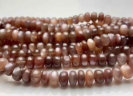 8mm 9mm 10mm Natural AAA Coffee Moonstone Beads Smooth Rondelle Top Quality Coffee Moonstone Beads 8 inches Strand #3734
