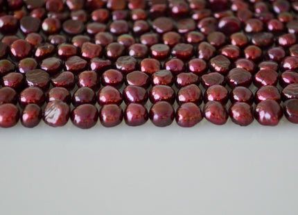 8-9mm Nugget Shape Burgundy Color Freshwater Pearl Beads Genuine Pearl #920
