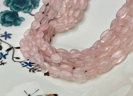 7x9-11 mm Natural Rose Quartz Gemstone Beads Genuine Natural Color Nugget Shape Rose Quartz Loose Beads 14 Inches Strand #4153
