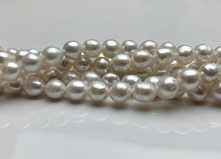 7x9-10 mm Natural White/Silver Gray AAA Baroque Freshwater Pearl Cultured Baroque Pearls Natural Edison Baroque Freshwater Pearls #1040