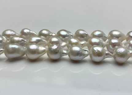 7x9-10 mm Natural White/Silver Gray AAA Baroque Freshwater Pearl Cultured Baroque Pearls Natural Edison Baroque Freshwater Pearls #1040