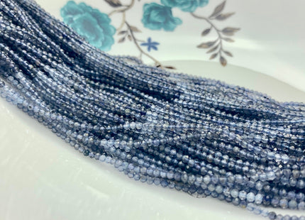 BEST DEAL 2.5 mm AAA Faceted Round Tiny Iolite Gemstone Beads Genuine Natural Multi Color Gemmy Iolite Loose Beads 13 Inches Strand #2953