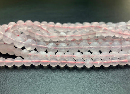4mm 6mm 8mm 10mm Natural Matte Smooth Round Crystal Quartz Genuine Pink Color Quartz Gemstone Beads 15.5 Inches Strand #3008