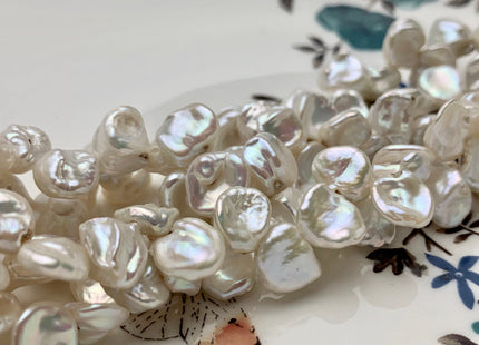 10-12 mm AA Natural White Keshi Freshwater Pearls Top Drilled Keshi Pearl Beads High Luster Genuine Natural Keshi Pearl #P1345