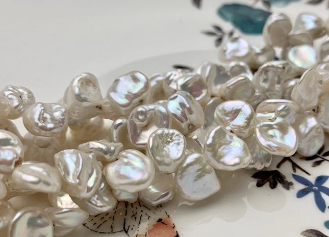 10-12 mm AA Natural White Keshi Freshwater Pearls Top Drilled Keshi Pearl Beads High Luster Genuine Natural Keshi Pearl #P1345