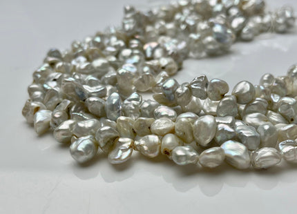 7-8x10 mm Natural White Keshi Freshwater Pearl Beads Rare Top Drilled Genuine Keishi Freshwater Pearls Grade C #P1558