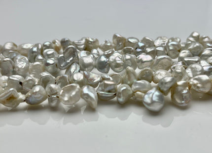 7-8x10 mm Natural White Keshi Freshwater Pearl Beads Rare Top Drilled Genuine Keishi Freshwater Pearls Grade C #P1558
