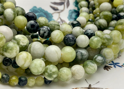 4 mm 6 mm 8 mm 10 mm 12 mm Smooth Round Natural Quartz Gemstone Beads Natural Moss Green Color Quartz Loose Beads 15 Inches Strand #3536