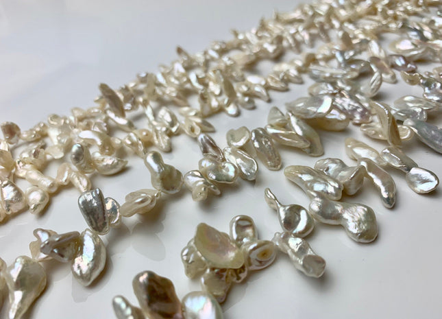 5x11-13 mm OR 8x15-18 mm Natural White Keishi Freshwater Pearls Top Drilled Keishi Pearls Rare Dancing Freshwater Keishi Pearls #1197