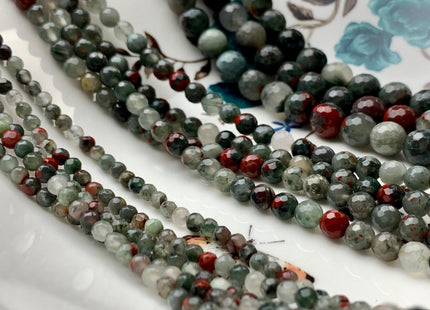 4mm 6mm 8mm 10mm AAA Faceted Round Africa Bloodstone Beads High Quality Round Africa Bloodstone Loose Beads 15.5 Inches Strand #2790