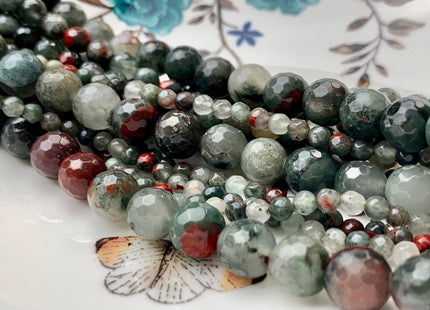 4mm 6mm 8mm 10mm AAA Faceted Round Africa Bloodstone Beads High Quality Round Africa Bloodstone Loose Beads 15.5 Inches Strand #2790