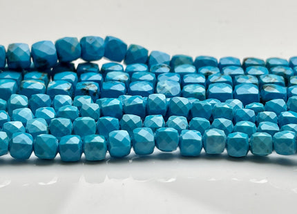 5mm 6mm Micro Faceted Cube Dice Square Shape 15.5 Inches #4028