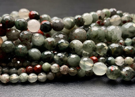 4mm 6mm 8mm 10mm AAA Faceted Round Africa Bloodstone Beads High Quality Round Africa Bloodstone Loose Beads 15.5 Inches Strand #2790