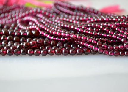 2mm 3mm 4mm AAA Natural Smooth Round Garnet Beads #2032