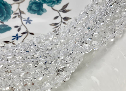 6mm 8mm 10mm AAA Faceted Star Cut Natural Clear Rock Quartz Gemstone Beads Genuine Super Clear Quartz Loose Beads 8 Inches Strand #3281
