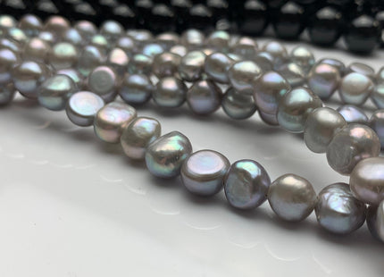 10-11 mm AAA Large Hole Freshwater Pearl Nugget Beads Hole Size 2.2mm Very Nice Pinkish Gray High Luster Large Hole Potato Pearls #1482