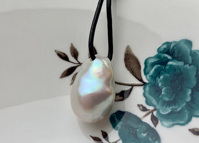 14-17x21-30 mm AAA Natural White Baroque Pearl Pendant Large Hole Top Drilled Baroque Pearl Genuine Very High Luster Top Quality Pearl #1102