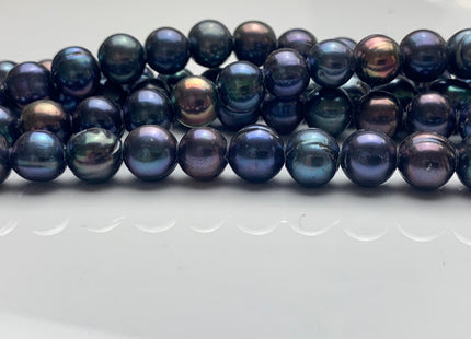 10-11 mm Large Hole Peacock Color Potato Freshwater Pearl Beads Hole Size 2.2 mm Large Hole Beads Large Hole Freshwater Pearls #1465