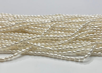 2x3 mm AAA Natural White Rice Tiny Seed Freshwater Pearls High Luster Seed Freshwater Pearls Genuine Top Quality Pearls 155 Pieces. #P1184