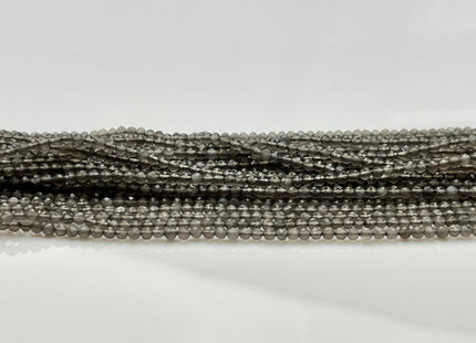 2-2.5 mm Faceted Round Tiny Gray Moonstone Gemstone Beads Genuine Natural Moonstone Loose Beads 13 Inches Strand #4113