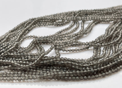 2-2.5 mm Faceted Round Tiny Gray Moonstone Gemstone Beads Genuine Natural Moonstone Loose Beads 13 Inches Strand #4113