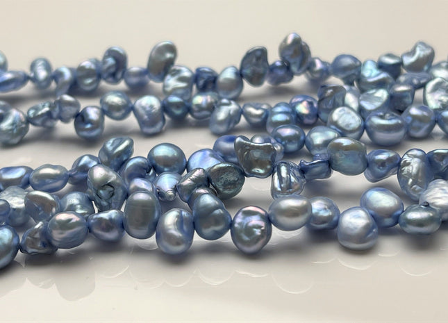 7x8-11 mm Sky Blue Top Drilled Keshi Freshwater Pearls Genuine High Luster Freshwater Keshi Pearls #P1750
