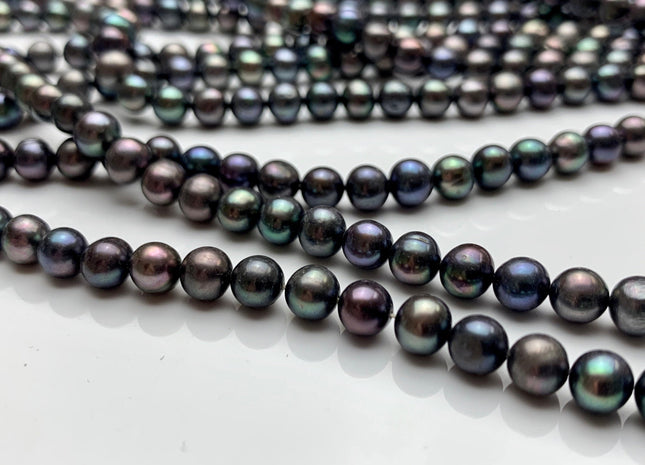 5 mm Peacock Potato Freshwater Pearls Beads Genuine Peacock Freshwater Pearls #1418