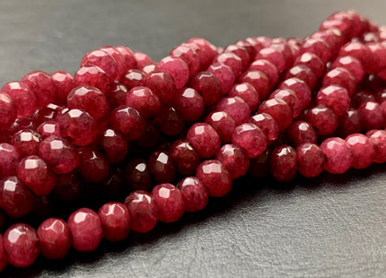 BEST DEAL 4x6 mm Faceted Rondelle Red And Mahogany Color Agate Gemstone Beads Genuine Agate Gemstone Loose Beads 14 Inches Strand #2772