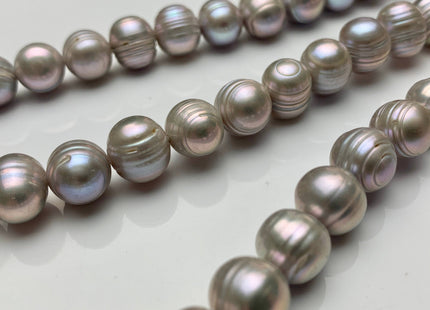 11-12mm Gray Ringed Potato Freshwater Pearl Beads Genuine Freshwater Pearls Ringed Potato Freshwater Pearls #1170
