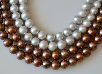 8-8.5mm Large Hole Freshwater Pearl Beads Round/Potato Shape Hole 2mm #788