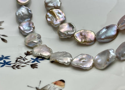 One Piece 10-13x15-20 mm AAA Very Rare Natural Mauve Pink Freshwater Flat Keshi Pearl Genuine High Luster Natural Keshi Nugget Pearl #P2221