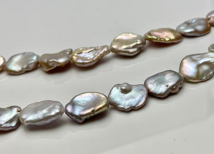 One Piece 10-13x15-20 mm AAA Very Rare Natural Mauve Pink Freshwater Flat Keshi Pearl Genuine High Luster Natural Keshi Nugget Pearl #P2221
