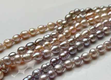 6.5x7-8 mm AAA Natural Mauve Pink Baby Edison Baroque Freshwater Pearl Beads Genuine Tear Drop Shape Small Edison Pearls #P2122