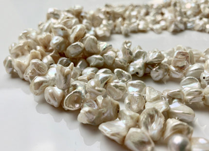 8x20 mm Natural White Double Keshi Freshwater Pearl Beads,Top Drilled Keshi Pearls, Rare Dancing Cultured Freshwater Pearls #1194