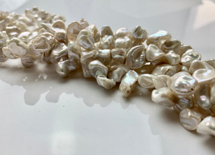 8x20 mm Natural White Double Keshi Freshwater Pearl Beads,Top Drilled Keshi Pearls, Rare Dancing Cultured Freshwater Pearls #1194