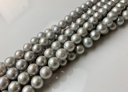 11-12mm AA Silver Gray Color Freshwater Pearls Potato/Semi Round Shape Genuine Freshwater Pearls Potato Freshwater Pearls #1192